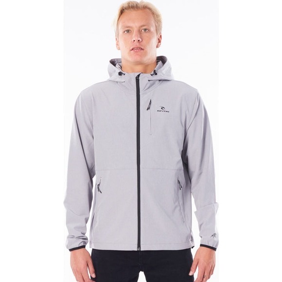 Rip Curl Anti Series Grey Hooded Jacket Mens Small Lightweight Wind Rain Coat - Picture 1 of 6